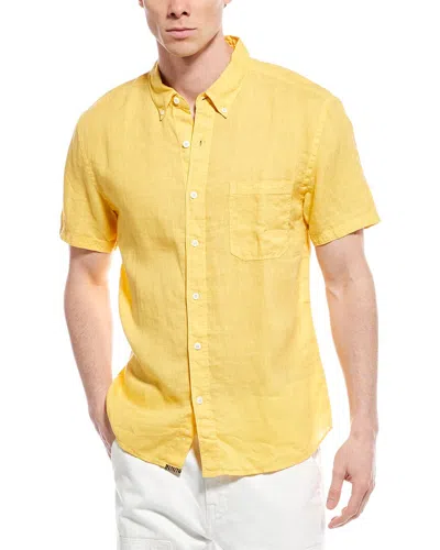 Billy Reid Tuscumbia Standard Fit Linen Shirt In Yellow
