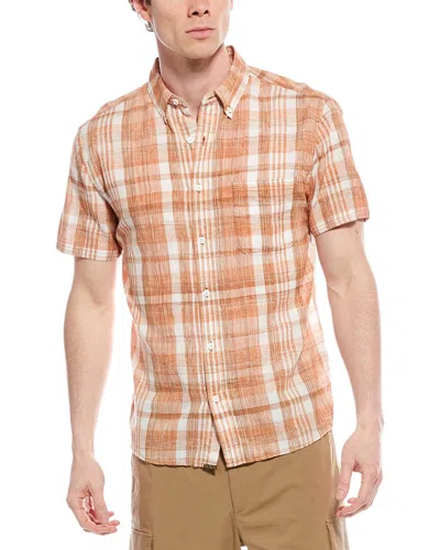 Billy Reid Tuscumbia Standard Fit Shirt In Orange