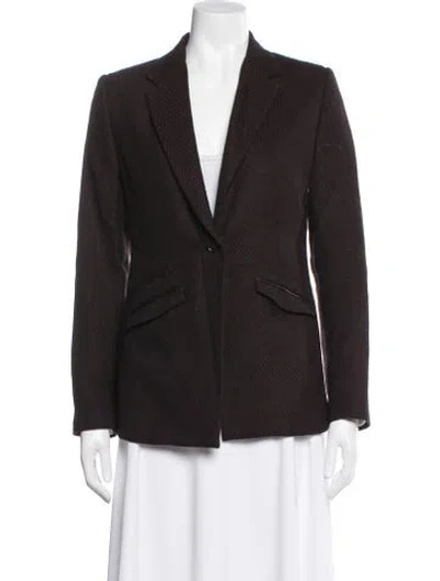 Pre-owned Billy Reid Tweed Pattern Blazer In Brown