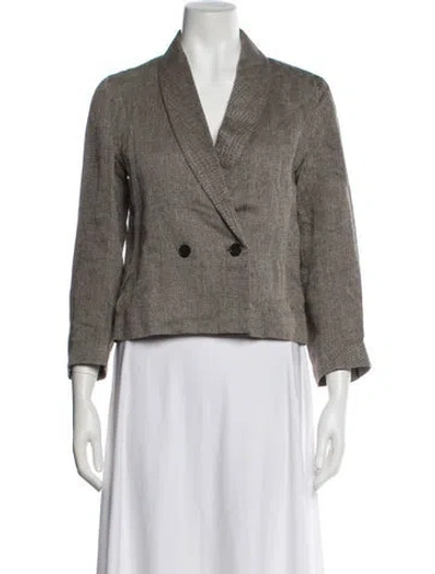 Pre-owned Billy Reid Tweed Pattern Blazer In Neutral