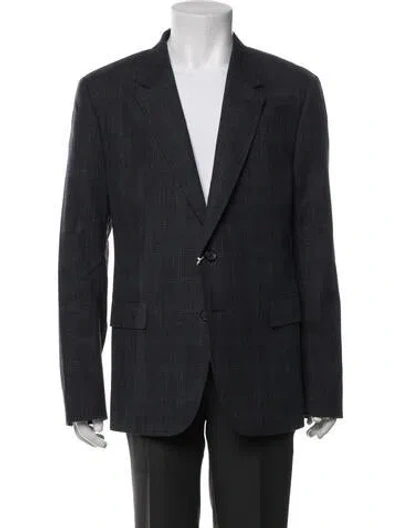 Pre-owned Billy Reid Tweed Pattern Blazer W/ Tags In Blue