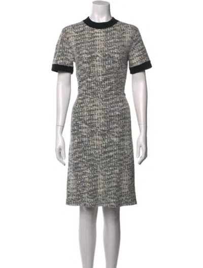 Pre-owned Billy Reid Tweed Pattern Knee-length Dress In Blue