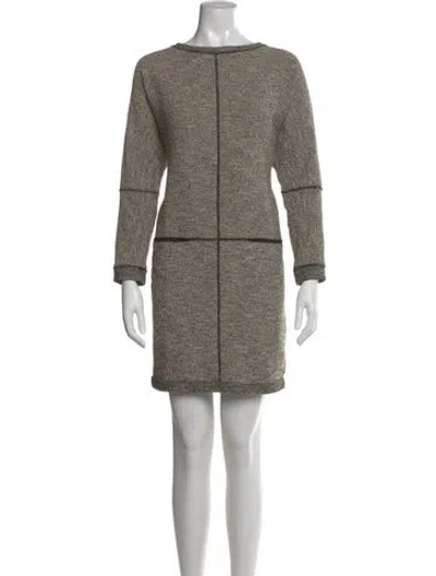 Pre-owned Billy Reid Tweed Pattern Mini Dress In Multi