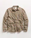 Billy Reid Twill Plaid Cypress Shirt In Gray