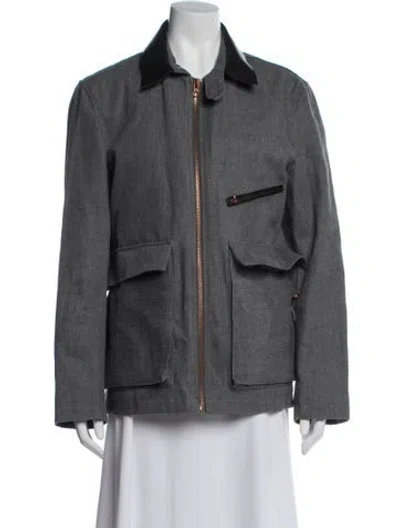 Pre-owned Billy Reid Utility Jacket In Gray