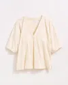 Billy Reid V-pleat Blouse In Natural