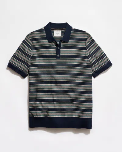 Billy Reid Vintage Stripe Sweater Polo In Multi