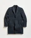 Billy Reid Virgin Wool Houndstooth Walking Car Coat In Black