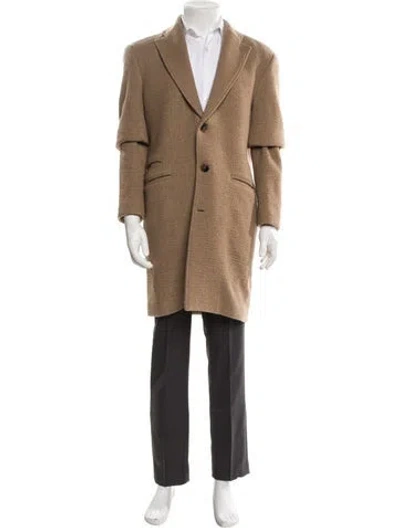 Pre-owned Billy Reid Virgin Wool Overcoat In Brown