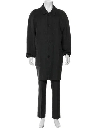 Pre-owned Billy Reid Virgin Wool Overcoat In Gray