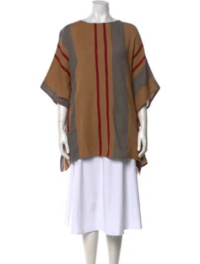 Pre-owned Billy Reid Virgin Wool Striped Sweater In Neutral