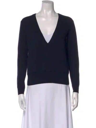 Pre-owned Billy Reid V-neck Sweater In Black