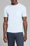 Billy Reid Washed Organic Cotton Pocket T-shirt In Blue