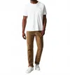 Billy Reid Washed Short Sleeve Tee In White In Brown