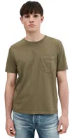 Billy Reid Washed Tee Moss In Moss