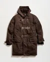 Billy Reid Waxed Canvas Duffle Coat In Brown