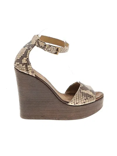 Pre-owned Billy Reid Wedges In Tan