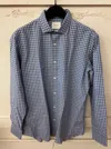 Billy Reid Windowpane Plaid Hutcheson Sport Shirt In Blue