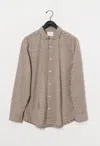 Billy Reid Windowpane Plaid Hutcheson Sport Shirt In Tan Multi