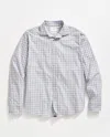 Billy Reid Windowpane Plaid Hutcheson Sport Shirt In Blue Multi