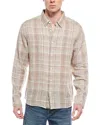 Billy Reid Winslow Linen Shirt In Beige