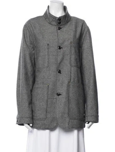Pre-owned Billy Reid Wool Coat In Gray