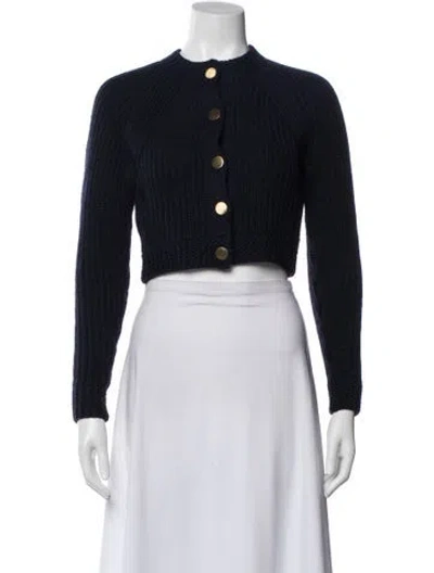 Pre-owned Billy Reid Wool Crew Neck Sweater In Blue