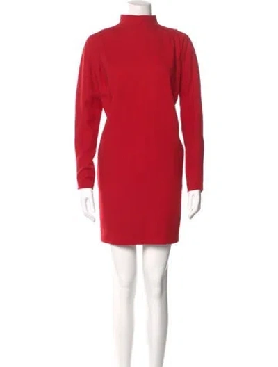 Pre-owned Billy Reid Wool Mini Dress In Red