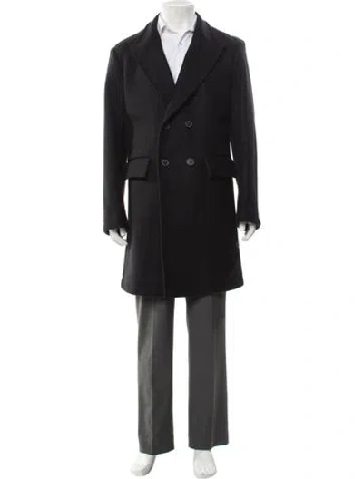 Pre-owned Billy Reid Wool Overcoat In Black