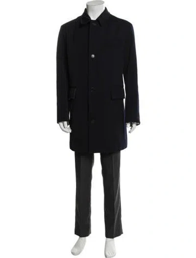 Pre-owned Billy Reid Wool Overcoat In Black