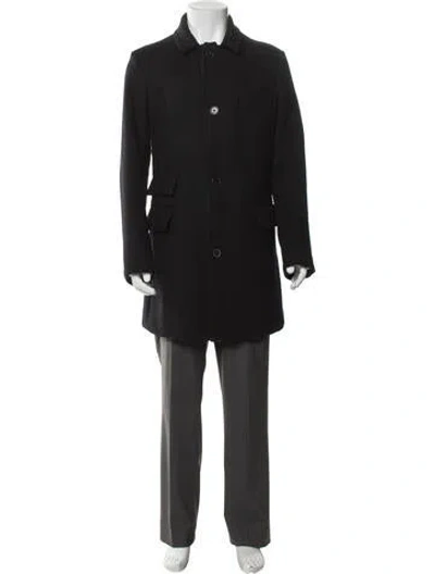 Pre-owned Billy Reid Wool Overcoat In Black