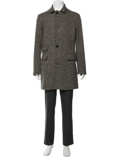 Pre-owned Billy Reid Wool Overcoat In Brown