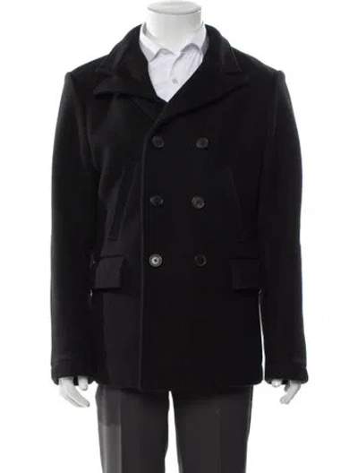 Pre-owned Billy Reid Wool Peacoat In Black