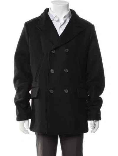 Pre-owned Billy Reid Wool Peacoat In Blue