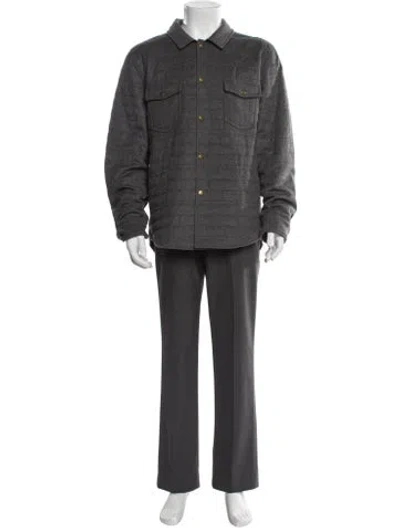 Pre-owned Billy Reid Wool Trucker Jacket In Gray