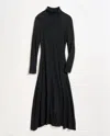 Billy Reid Wool Turtleneck Contour Sweater Dress In Black