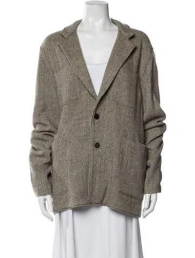 Pre-owned Billy Reid Wool Tweed Pattern Blazer In Multi
