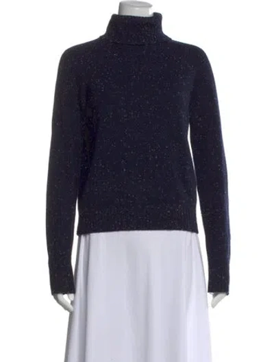 Pre-owned Billy Reid Wool Tweed Pattern Sweater In Blue