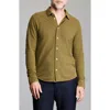 Billy Reid Yellowhammer Cotton & Linen Knit Button-up Shirt In Green