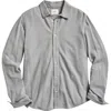 Billy Reid Yellowhammer Cotton & Linen Knit Button-up Shirt In Silver