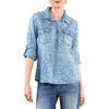 Billy T Bandana Print Short Sleeve Button-up Shirt In Blue
