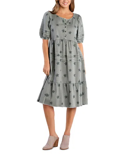 Billy T Betty Fit And Flare Dress In Big Army Star