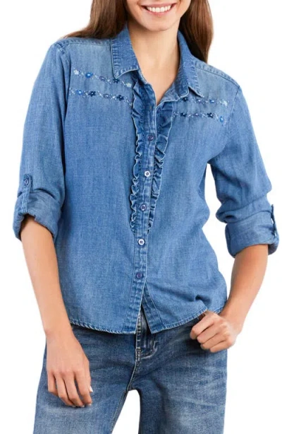 Billy T Blue Meadow Chambray Button-up Shirt