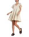 Billy T Butterfly Mini Dress In Ice Latte