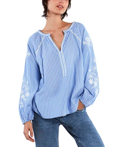 Billy T Cabo Stripe Shirt In Denim Blue