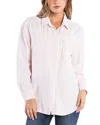 Billy T Stripe Linen Blend Button-up Shirt In Red Stripe