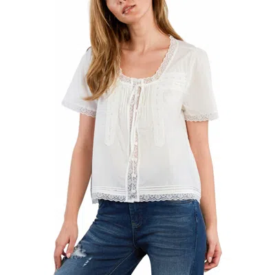 Billy T Cottage Lace Top In White