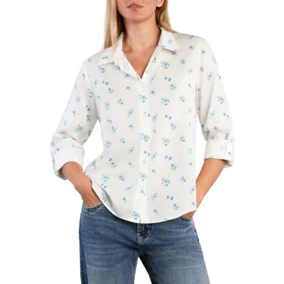 Billy T Cotton Blend Button-up Shirt In White