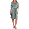 Billy T Darling Tie Belt Shirtdress In Army Rr Stripe