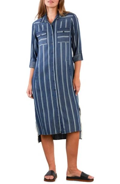 Billy T Daydream Stripe Shirtdress In Blue